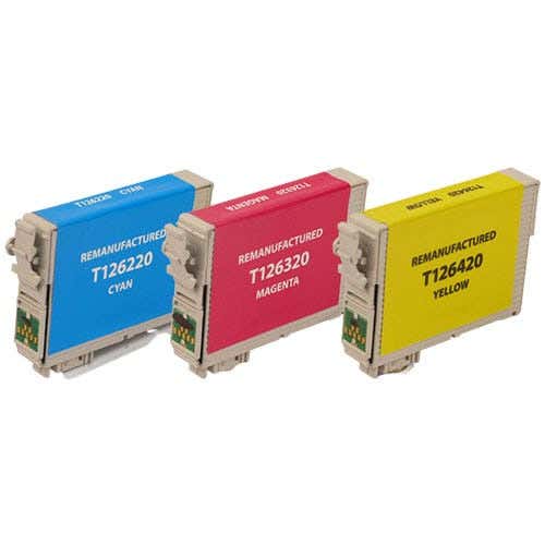 Epson 126 Color Remanufactured High Yield Ink Cartridge 3-Pack